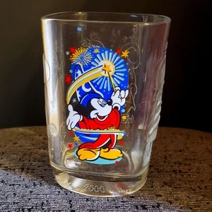 Disney World Epcot McDonald's Commemorative 2000 Collectible Glass Tumbler
